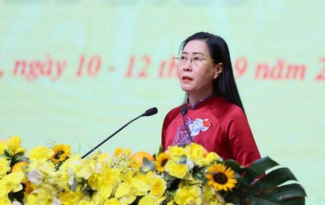 Bà Bùi Thị Quỳnh Vân - Bí thư Tỉnh ủy Quảng Ngãi phát biểu tại Phiên trù bị Đại hội đại biểu Đảng bộ tỉnh lần thứ I nhiệm kỳ 2025-2030. Ảnh: Viên Nguyễn Bà Bùi Thị Quỳnh Vân - Bí thư Tỉnh ủy Quảng Ngãi phát biểu tại Phiên trù bị Đại hội đại biểu Đảng bộ tỉnh lần thứ I nhiệm kỳ 2025-2030. Ảnh: Viên Nguyễn