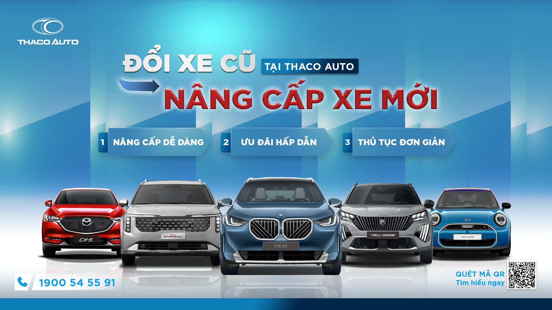 Chương trình “Thu cũ – Đổi mới” của THACO AUTO giúp khách hàng dễ dàng nâng cấp xe hiện đại