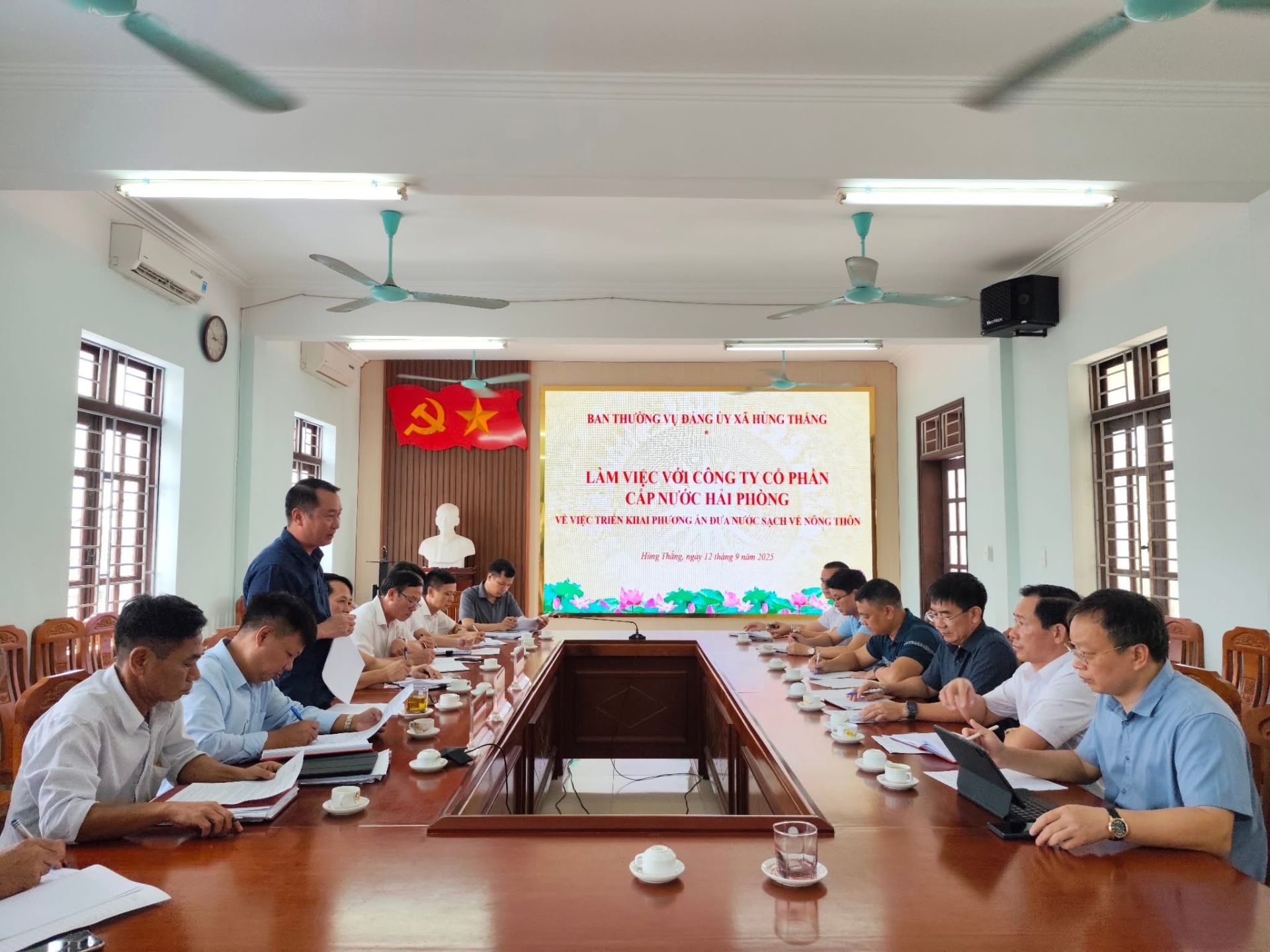 Xã Hùng Thắng triển khai phương án đưa nước sạch về nông thôn