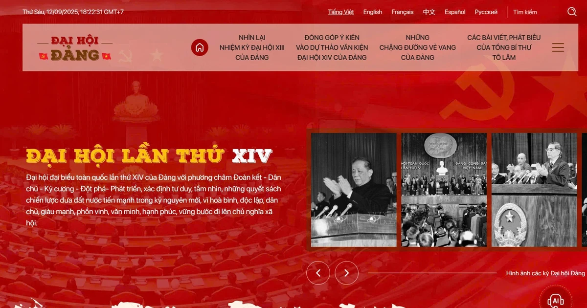 Những điểm nhấn của Trang thông tin điện tử Đảng Cộng sản Việt Nam - Đại hội XIV