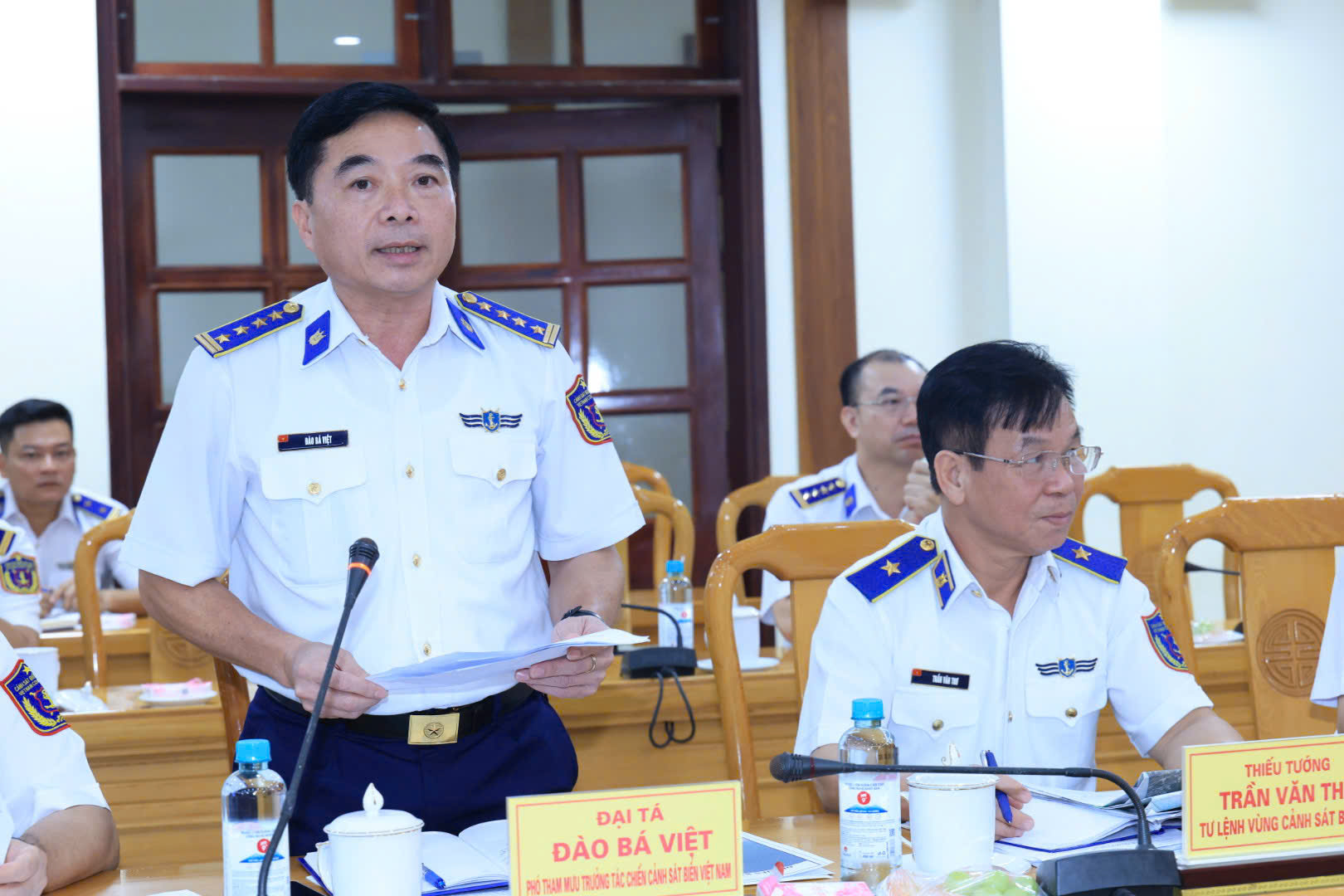 Đại diện cơ quan chức năng Cảnh sát biển Việt Nam phát biểu ý kiến