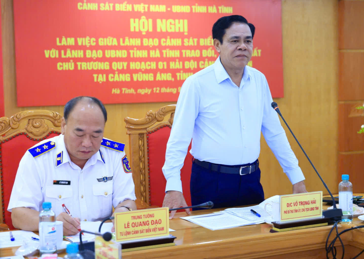 Đồng chí Võ Trọng Hải - Phó Bí thư Tỉnh uỷ, Chủ tịch UBND tỉnh Hà Tĩnh phát biểu