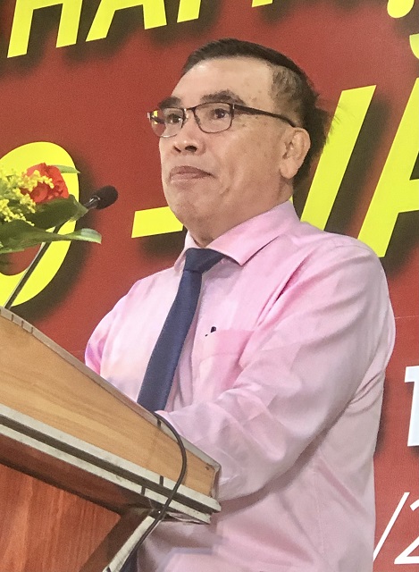 Ông Võ Thành Điền phát biểu Khai mạc Hội thao – Văn nghệ. Ảnh: Viết Hiền Ông Võ Thành Điền phát biểu Khai mạc Hội thao – Văn nghệ. Ảnh: Viết Hiền