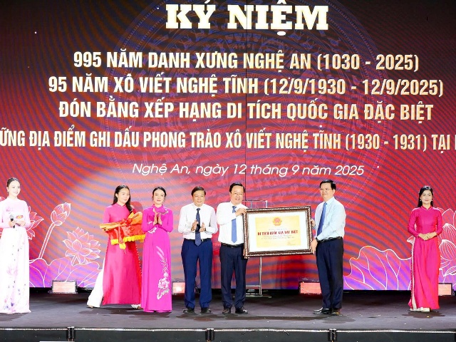 Long trọng kỷ niệm 995 năm danh xưng Nghệ An và 95 năm phong trào Xô viết Nghệ Tĩnh