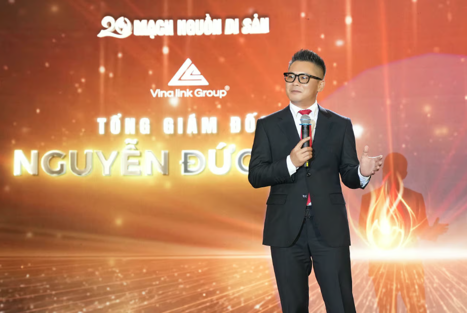 &Ocirc;ng Nguyễn Đức Anh - TGĐ Vinalink Group ph&aacute;t biểu tại sự kiện