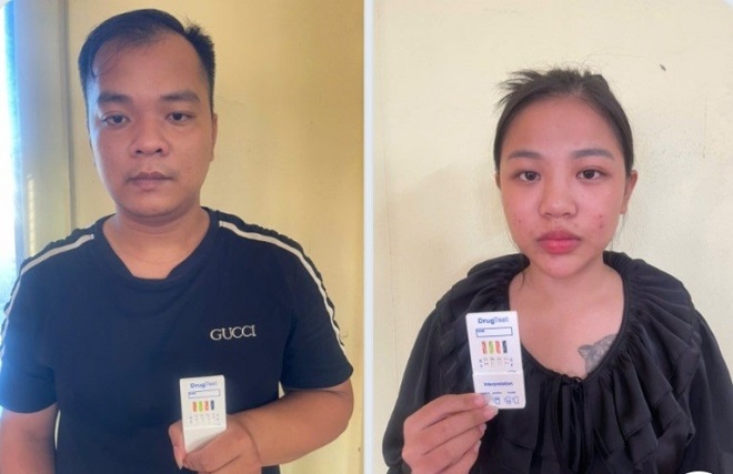 Hai đối tượng có hành vi tổ chức sử dụng trái phép chất ma túy, gồm: Nguyễn Văn Lộc và Phan Thị Dịu