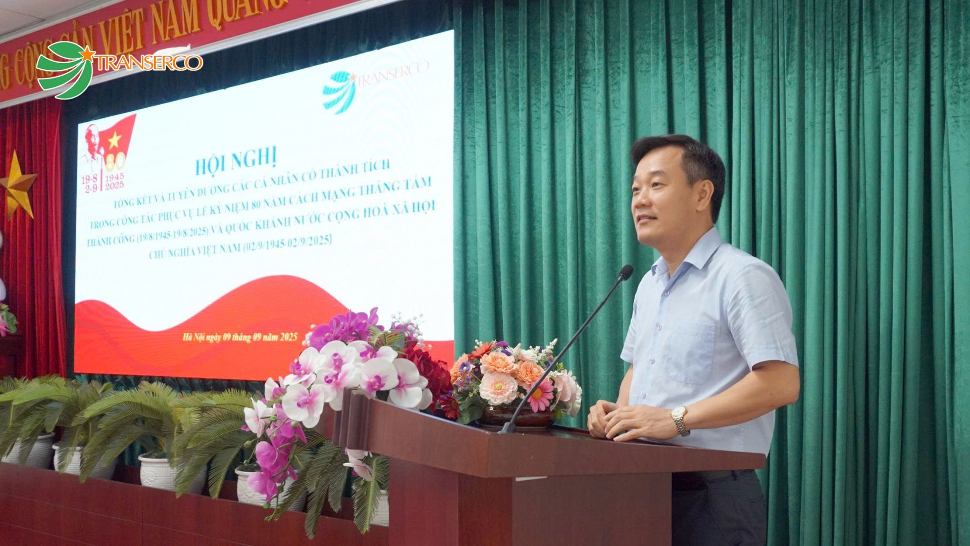 (Đồng chí Nguyễn Thủy - Ủy viên BTV Đảng ủy, Phó Tổng giám đốc Transerco phát biểu) (Đồng chí Nguyễn Thủy - Ủy viên BTV Đảng ủy, Phó Tổng giám đốc Transerco phát biểu)