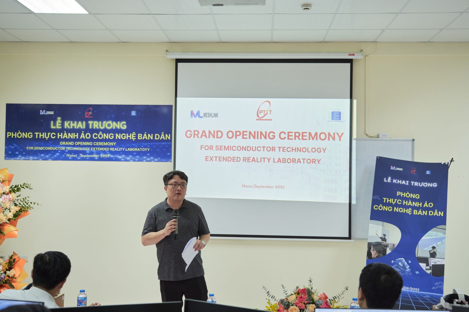 TS. Yong Seon Kang, Giám đốc kỹ thuật, Công ty Meshlink cam kết sẽ đồng hành cùng PTIT trong đào tạo công nghệ bán dẫn