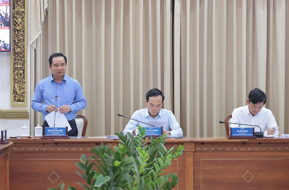 Chủ tịch UBND TP. HCM Nguyễn Văn Được phát biểu