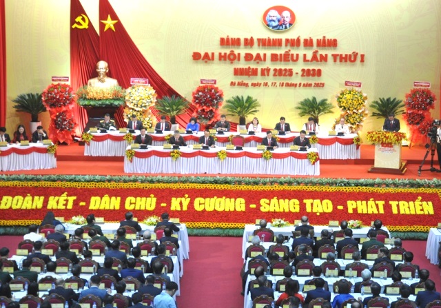 Quang cảnh Đại hội Đảng bộ TP.Đà Nẵng lần thứ I, nhiệm kỳ 2025 - 2030.