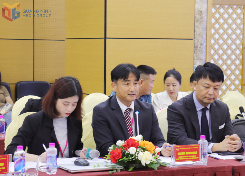 Lãnh đạo AEON MALL Hạ Long phát biểu tại hội nghị.
