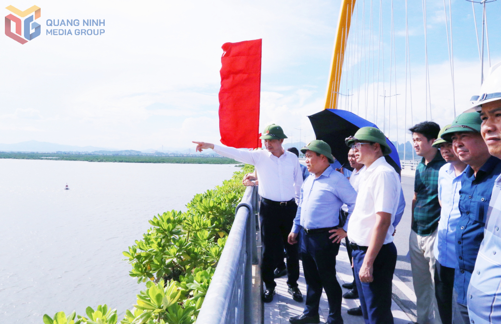 Bí thư Tỉnh ủy Quảng Ninh kiểm tra hiện trạng dự án đường ven biển phía Tây Bắc vịnh Cửa Lục kết nối từ cầu Trới 2 qua cầu Tình Yêu và đấu nối vào Quốc lộ 279.