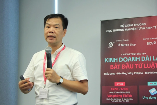 Ông Nguyễn Hữu Tuấn, Giám đốc Trung tâm Phát triển TMĐT và Công nghệ số (eComDX), Cục Thương mại điện tử và Kinh tế số (Bộ Công Thương)