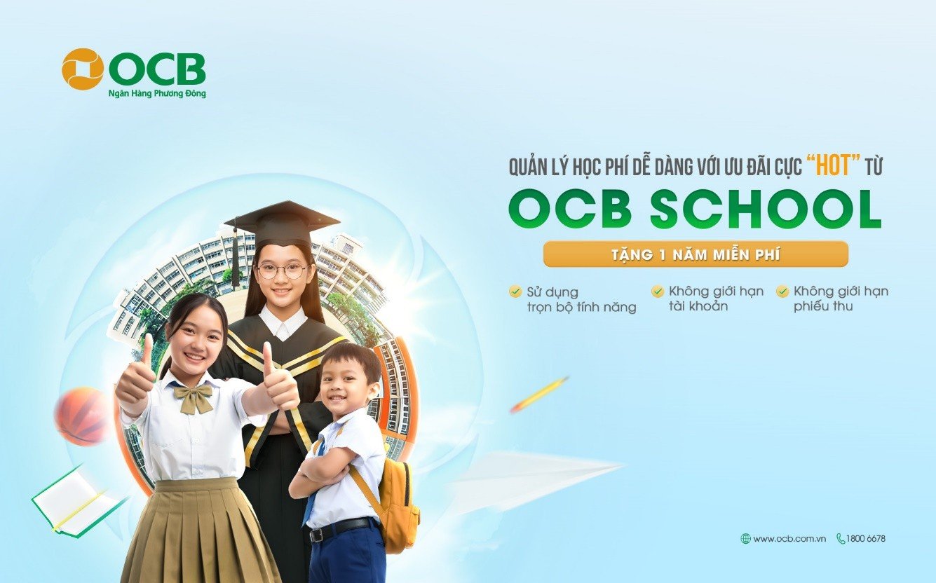 OCB School mang đến giải pháp thu và quản lý học phí tự động dành cho trường học