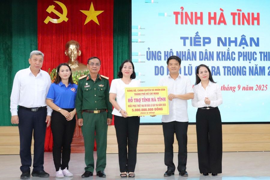 TP. Hồ Chí Minh hỗ trợ Hà Tĩnh 5 tỷ đồng để khắc phục hậu quả bão số 5