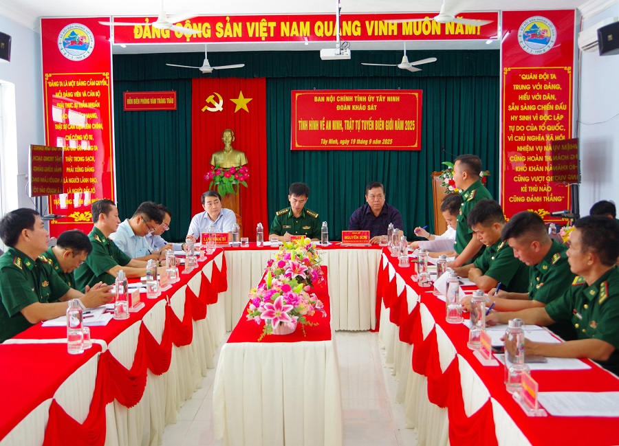 Tây Ninh: Khảo sát nắm tình hình an ninh, trật tự trên tuyến biên giới tỉnh