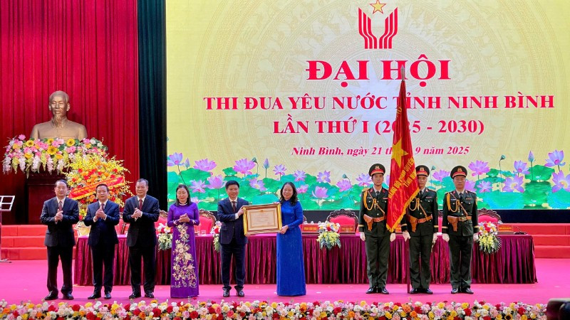 Phó Chủ tịch nước Võ Thị Ánh Xuân dự Đại hội Thi đua yêu nước Ninh Bình lần thứ I