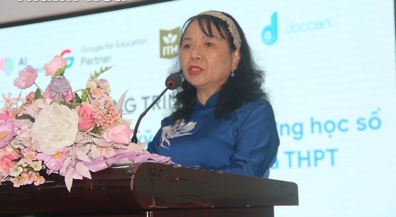 TS. Nguyễn Thị La, Phó Viện trưởng Viện Đào tạo và Phát triển nhân lực phát biểu tại chương trình.