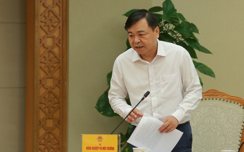 Thứ trưởng Bộ Nông nghiệp và Môi trường Nguyễn Hoàng Hiệp báo cáo tại cuộc họp - Ảnh: VGP/Minh Khôi Thứ trưởng Bộ Nông nghiệp và Môi trường Nguyễn Hoàng Hiệp báo cáo tại cuộc họp - Ảnh: VGP/Minh Khôi