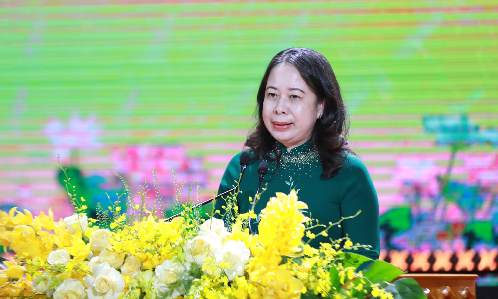 Đồng chí Võ Thị Ánh Xuân, Phó Chủ tịch nước phát biểu chỉ đạo Đại hội. Đồng chí Võ Thị Ánh Xuân, Phó Chủ tịch nước phát biểu chỉ đạo Đại hội.