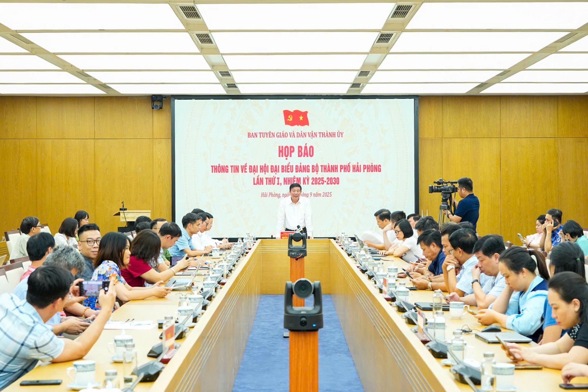 Họp báo thông tin về Đại hội đại biểu Đảng bộ TP. Hải Phòng lần thứ I, nhiệm kỳ 2025-2030