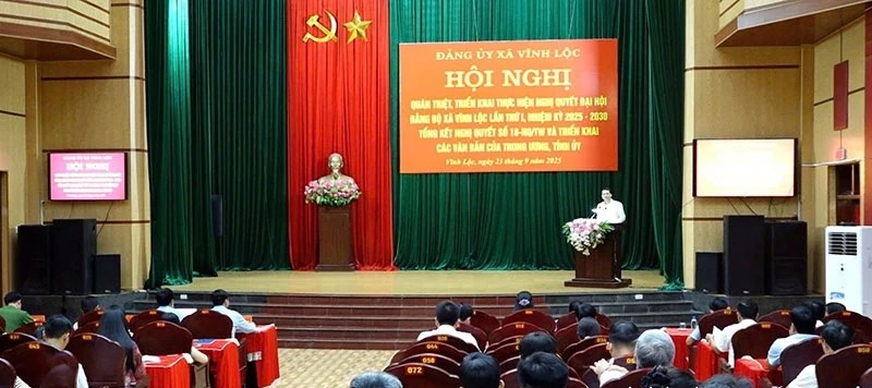 Quán triệt, triển khai Nghị quyết Đại hội đại biểu Đảng bộ xã Vĩnh Lộc lần thứ I, nhiệm kỳ 2025-2030