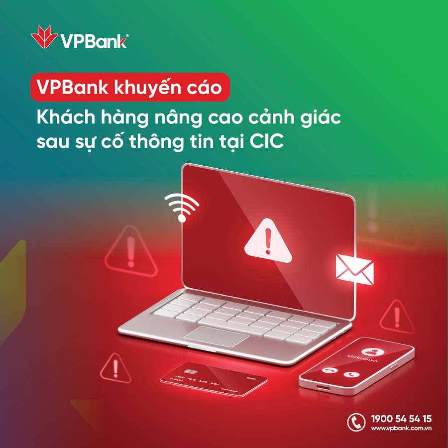 VPBank khuyến cáo khách hàng nâng cao cảnh giác sau sự cố thông tin tại CIC