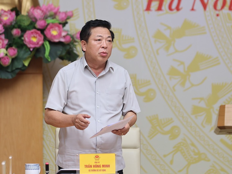 Bộ trưởng xây dựng Trần Hồng Minh phát biểu tại phiên họp - Ảnh: VGP/Nhật Bắc Bộ trưởng xây dựng Trần Hồng Minh phát biểu tại phiên họp - Ảnh: VGP/Nhật Bắc