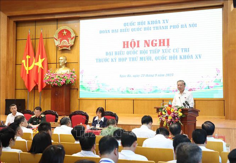 Tổng Bí thư Tô Lâm phát biểu - Ảnh: TTXVN