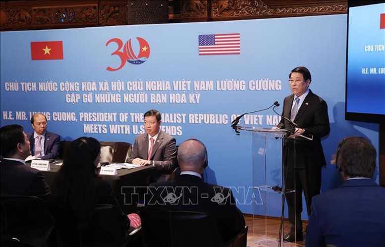 Chủ tịch nước Lương Cường phát biểu