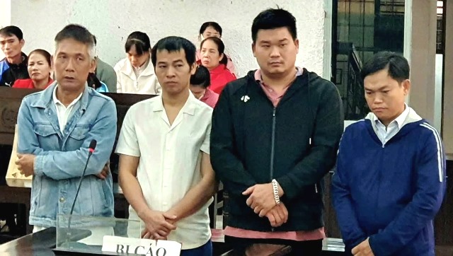 Các đối tượng sản xuất giá đỗ bằng hóa chất độc hại tại tòa.