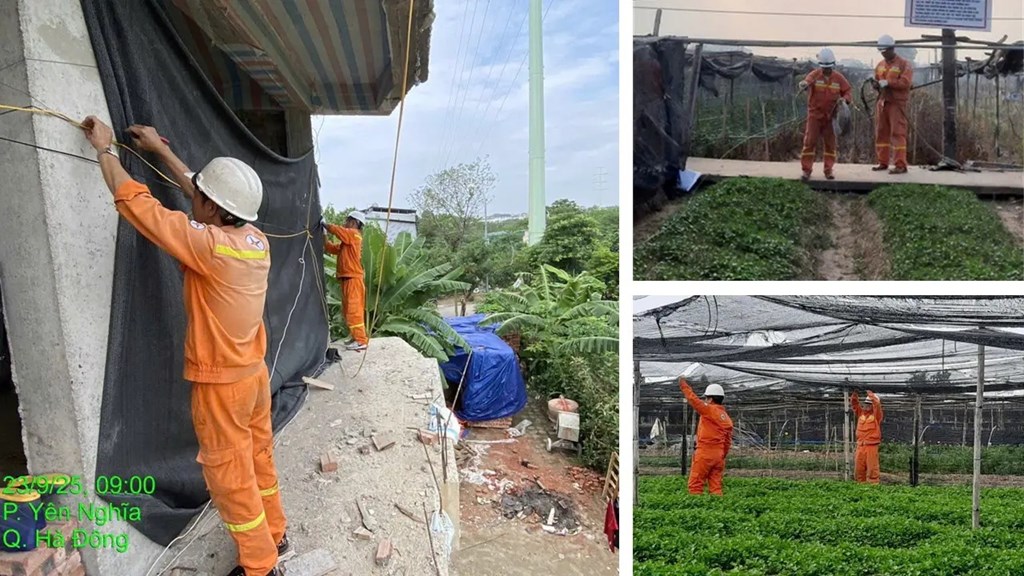 Chủ động ứng phó bão số 9: Đảm bảo an toàn lưới điện truyền tải phía Bắc