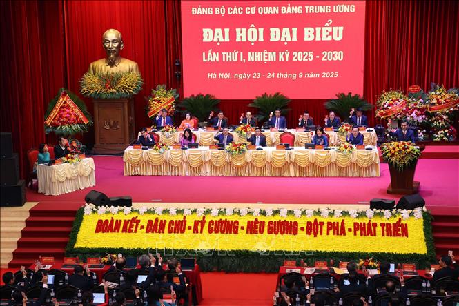 Bế mạc Đại hội đại biểu Đảng bộ các cơ quan Đảng Trung ương lần thứ I, nhiệm kỳ 2025-2030