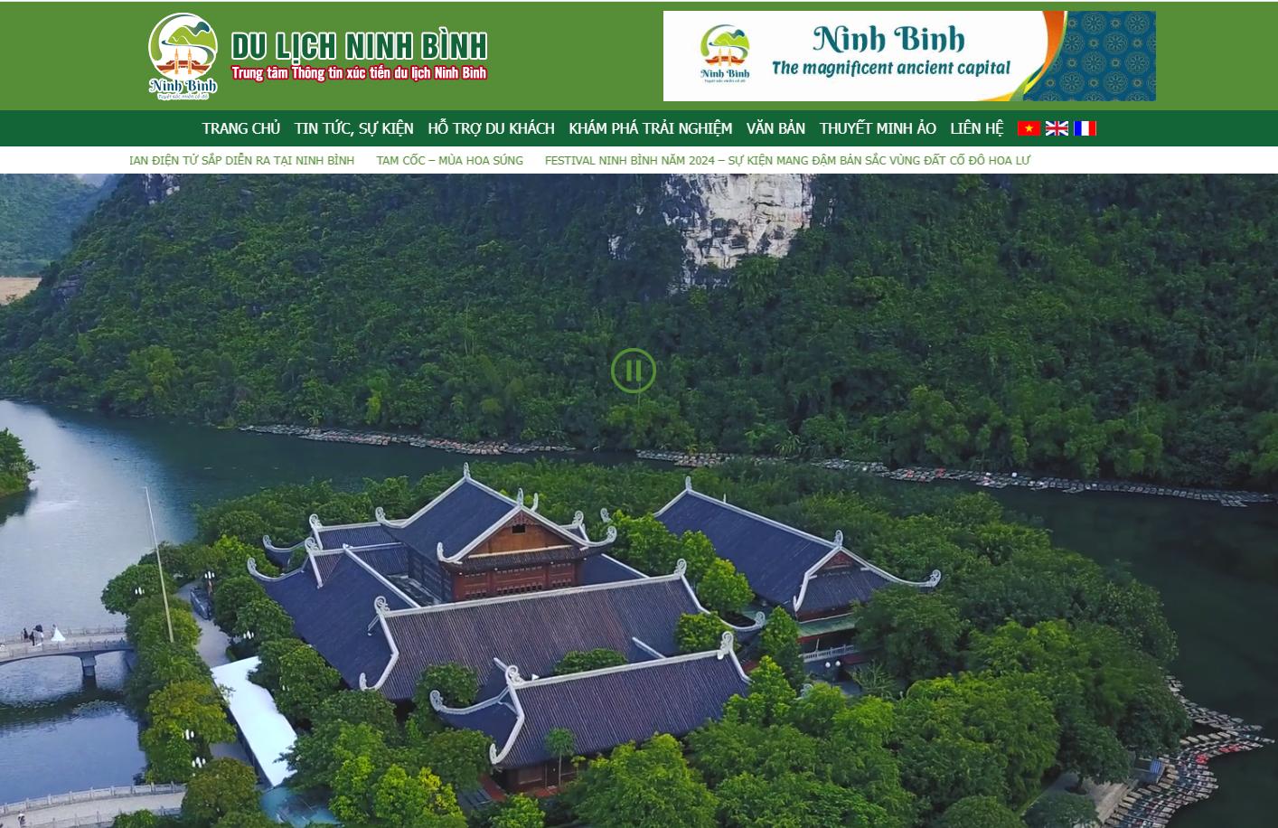 Ninh Bình đẩy mạnh quảng bá du lịch trên các nền tảng trang thông tin điện tử, mạng xã hội.