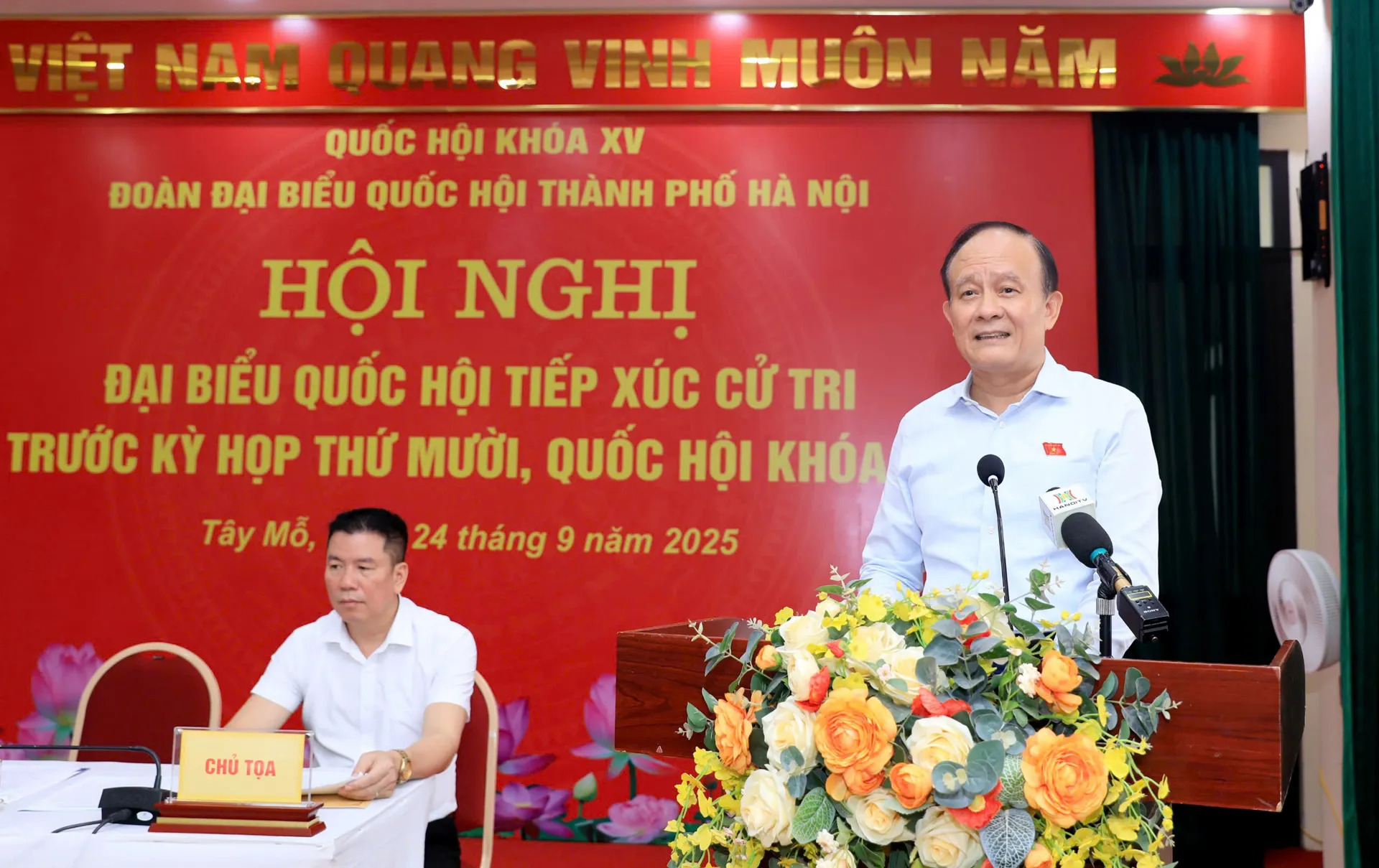 Hà Nội: Chủ tịch HĐND thành phố Nguyễn Ngọc Tuấn tiếp xúc cử tri trước kỳ họp Quốc hội