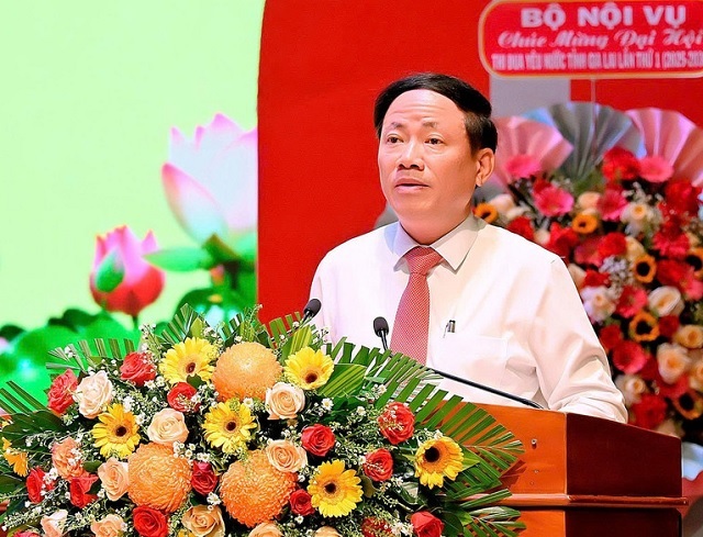 Ông Phạm Anh Tuấn phát biểu khai mạc Đại hội. Ảnh: VH