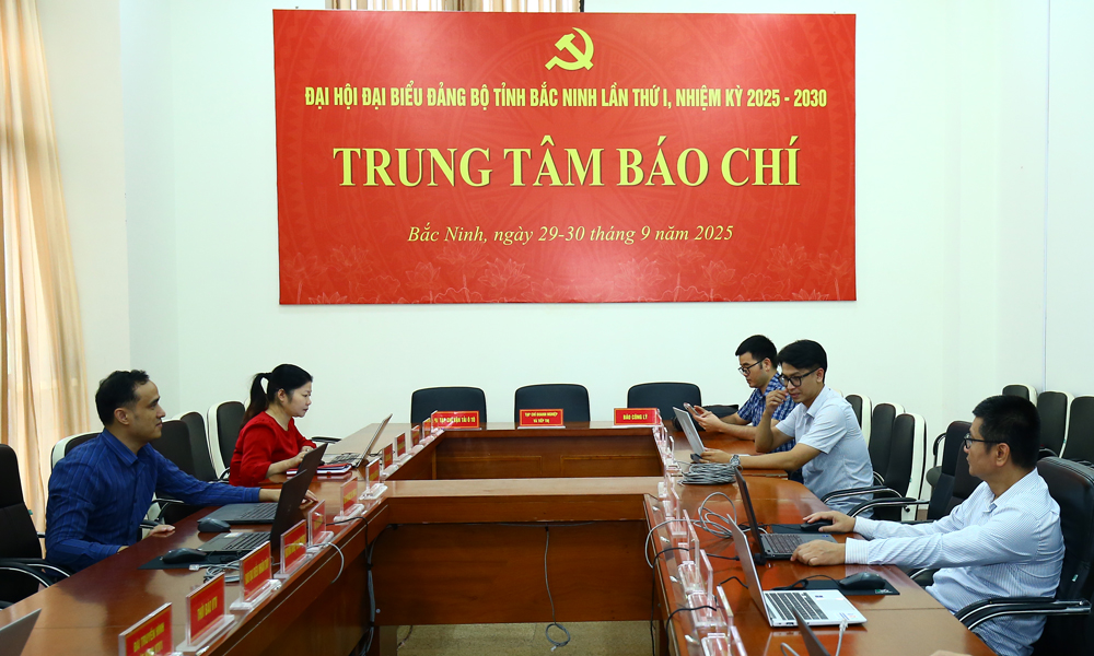 Bắc Ninh: Đưa vào hoạt động Trung tâm Báo chí phục vụ Đại hội Đảng bộ tỉnh lần thứ I