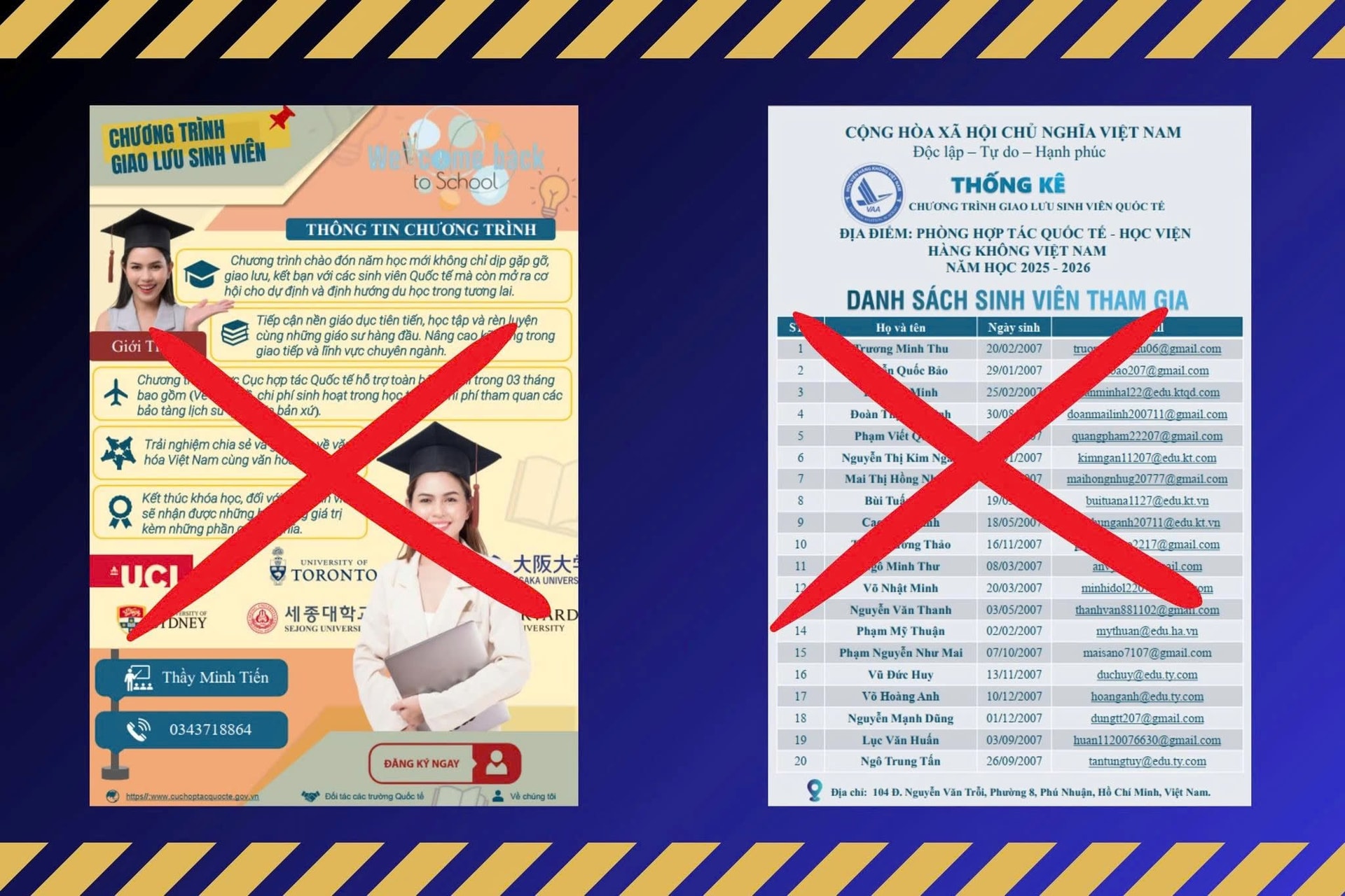 Cảnh báo: Giả mạo chương trình quốc tế để lừa đảo sinh viên