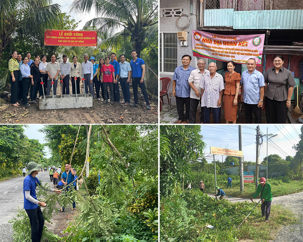 Một số công trình, phần việc cấp xã do Ủy ban Mặt trận Tổ quốc Việt Nam cấp xã phát động