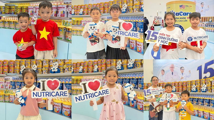 Gian hàng Nutricare tại triển lãm kỷ niệm 80 năm Quốc khánh mang đến không gian trải nghiệm sản phẩm Dinh dưỡng Y học đa dạng cho trẻ em