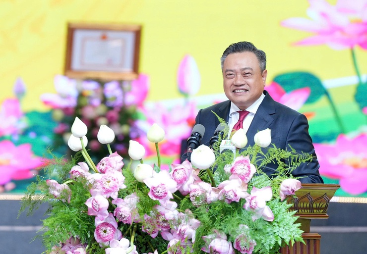 Chủ tịch UBND thành phố Hà Nội Trần Sỹ Thanh phát biểu tại buổi Lễ