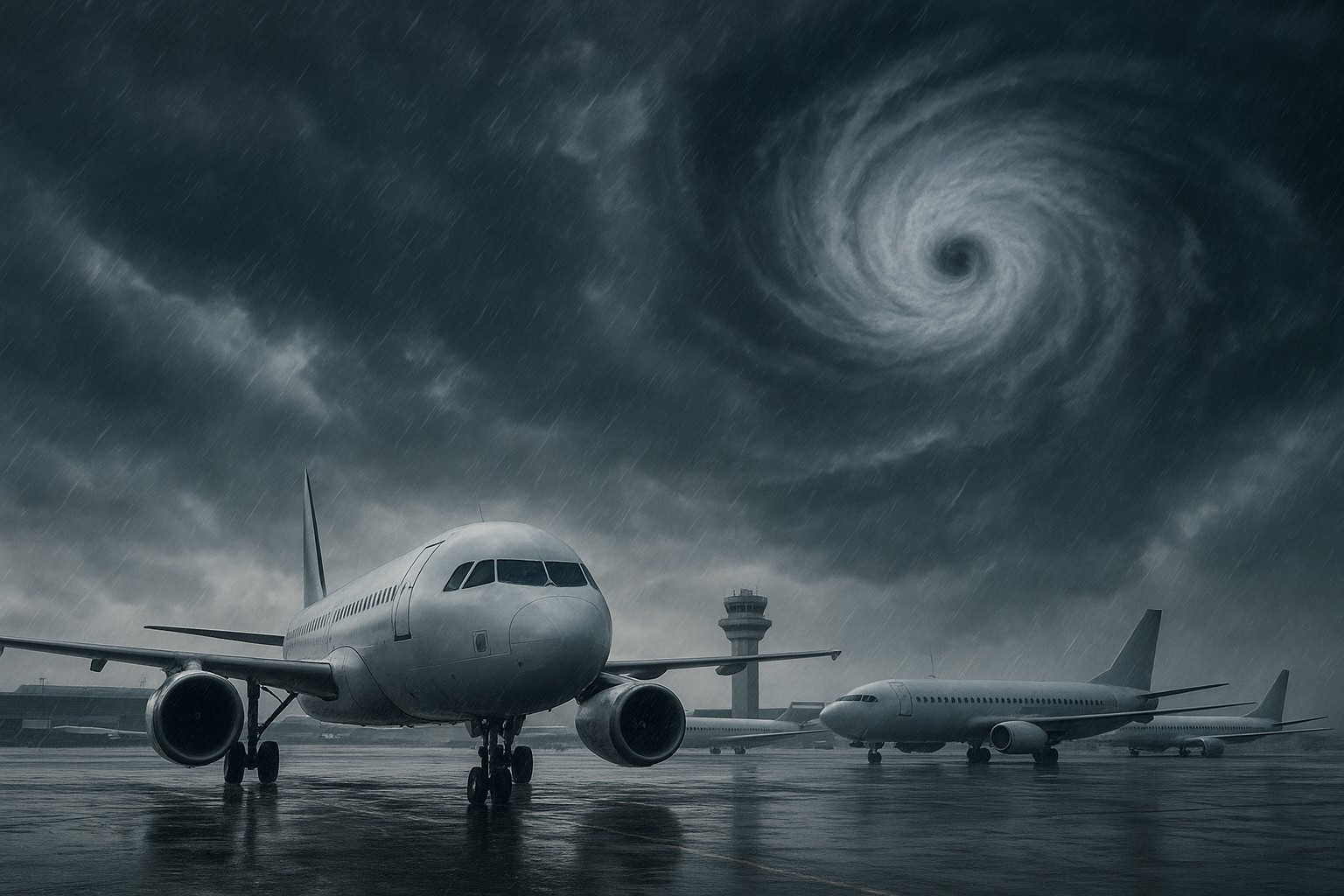 Ảnh hưởng bão số 10: Hủy hàng loạt chuyến bay, 4 sân bay tạm đóng cửa