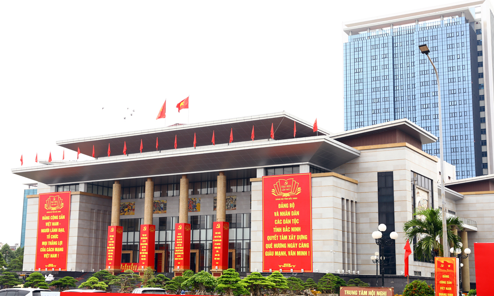 Trung tâm Hội nghị tỉnh Bắc Ninh - nơi diễn ra Đại hội Đảng bộ tỉnh lần thứ I.