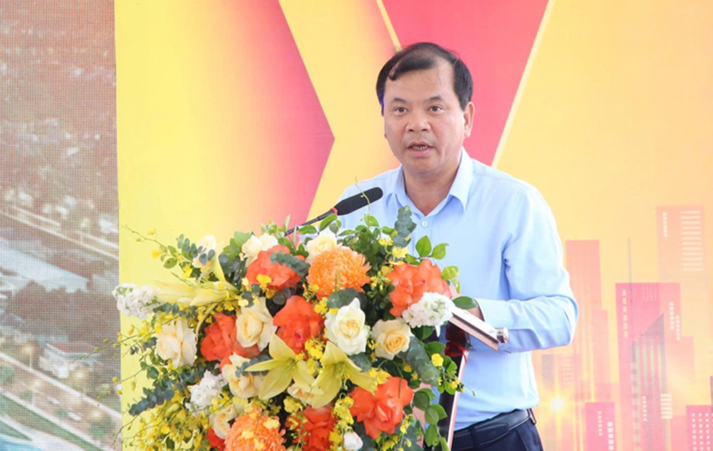 Đồng chí Phan Thế Tuấn phát biểu tại Lễ khởi công.