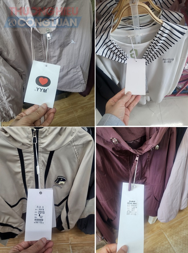 Quần áo nhập khẩu từ Trung Quốc, nhưng không hề được dán tem nhãn phụ tiếng Việt trên sản phẩm theo quy định Quần áo nhập khẩu từ Trung Quốc, nhưng không hề được dán tem nhãn phụ tiếng Việt trên sản phẩm theo quy định