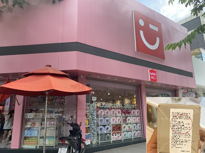 Vì sao hàng hóa không tem CR vẫn bày bán công khai tại cửa hàng Miniso?