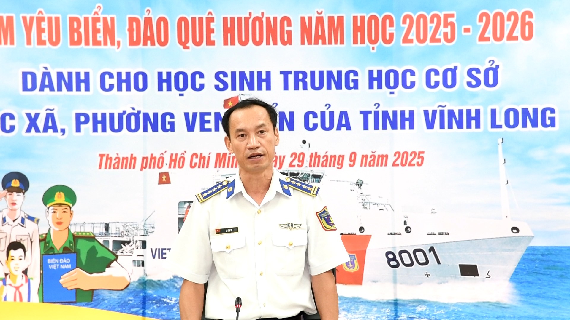 Đại tá Lê Văn Tú, Chính ủy Vùng Cảnh sát biển 3 Chủ trì Buổi Phát động Đại tá Lê Văn Tú, Chính ủy Vùng Cảnh sát biển 3 Chủ trì Buổi Phát động