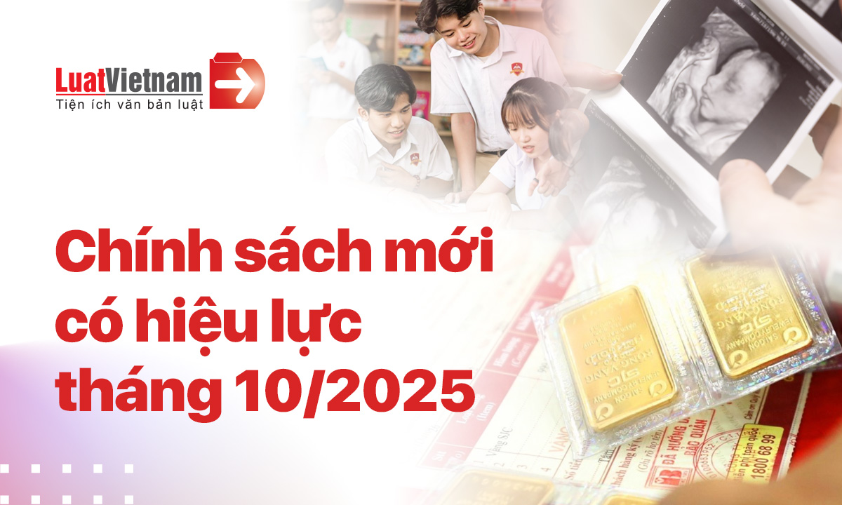 Những chính sách mới nổi bật có hiệu lực từ tháng 10/2025