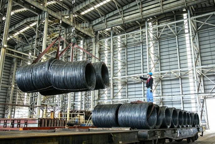 Giá thép chuẩn trên sàn giao dịch Tương lai Thượng Hải tiếp tục giảm.