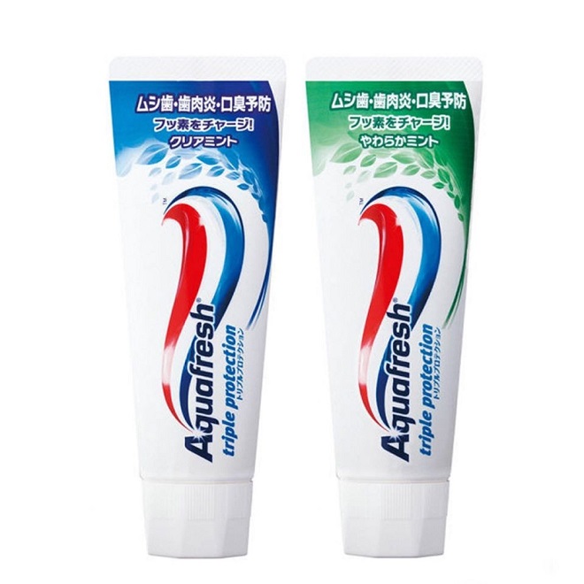 2 loại kem đánh răng gồm Aquafresh Soft Mint và Aquafresh Clear mint có xuất xứ Nhật Bản do Công ty TNHH Phát Anh Minh chịu trách nhiệm công bố và đưa ra thị trường.